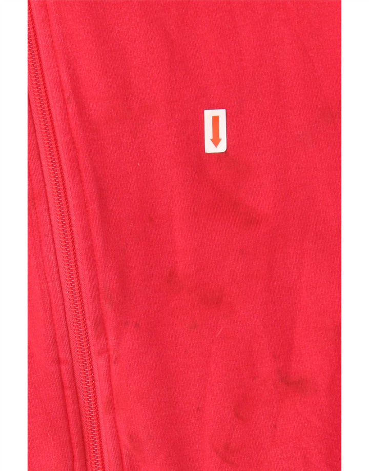 ADIDAS Chaqueta de chándal para mujer Reino Unido 12 Algodón rojo mediano