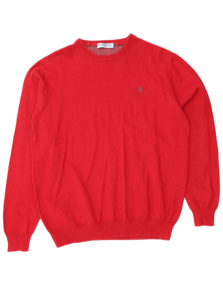 HARMONT & BLAINE Jersey con cuello barco para mujer UK 40 XL Algodón rojo