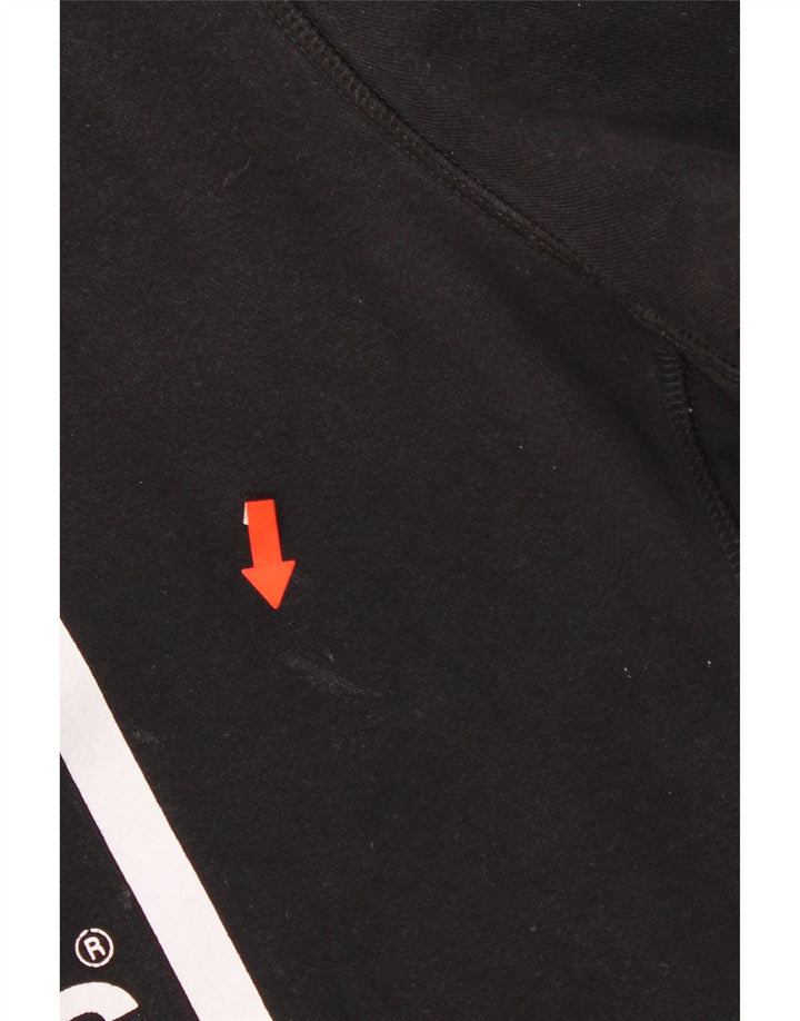 Adidas Hombre Sudadera Gráfica Jumper Grande Algodón Negro
