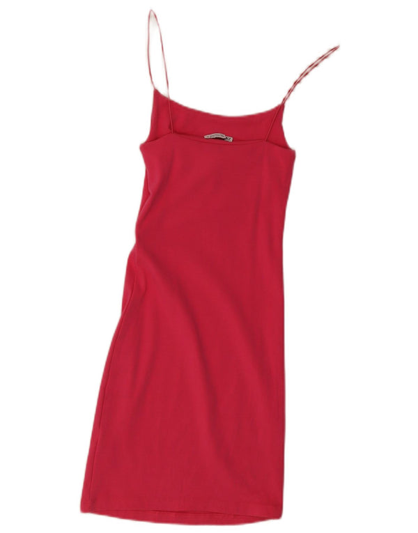 Zara Vestido lencero para mujer Reino Unido 8 Pequeño Algodón rosa