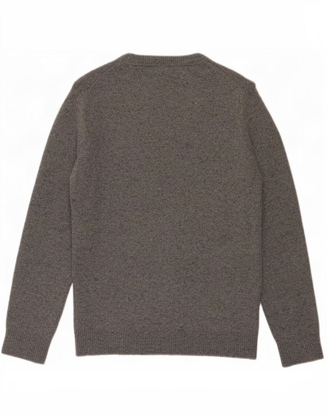 Tommy Hilfiger Jersey con cuello redondo para hombre de lana de cordero moteada en gris medio
