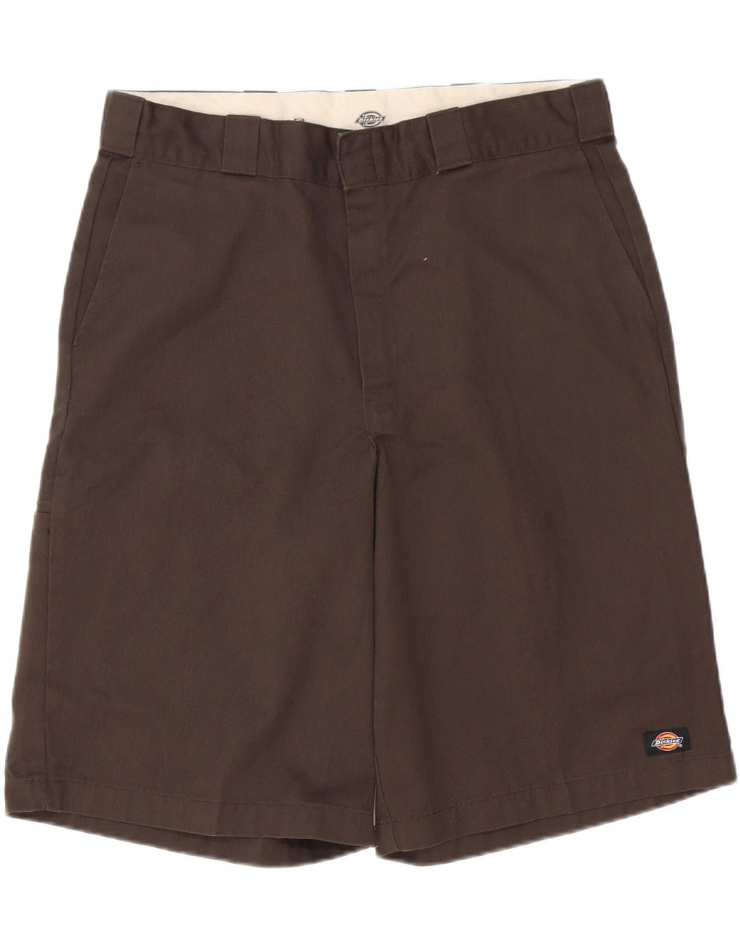DICKIES Pantalones cortos chinos holgados para hombre W36 Poliéster marrón grande