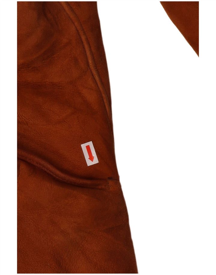 Vintage mujer shearling abrigo IT 44 Medio Beige Shearling Clásico