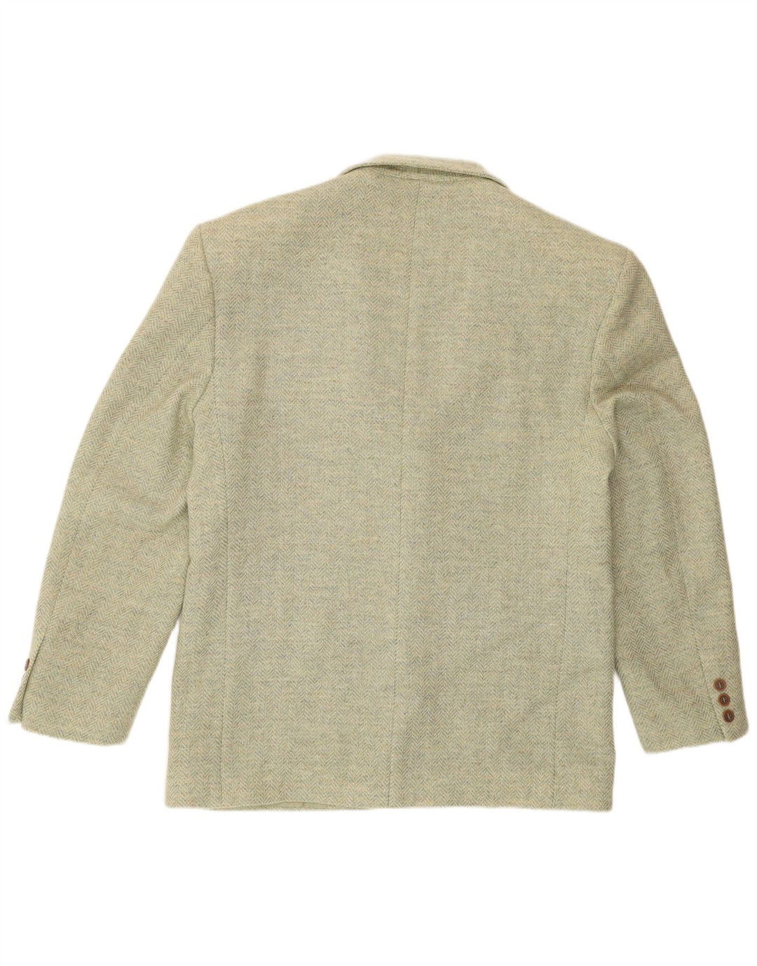 Enrico Finzi Chaqueta tipo blazer de 2 botones para hombre IT 50 Large Green Herringbone