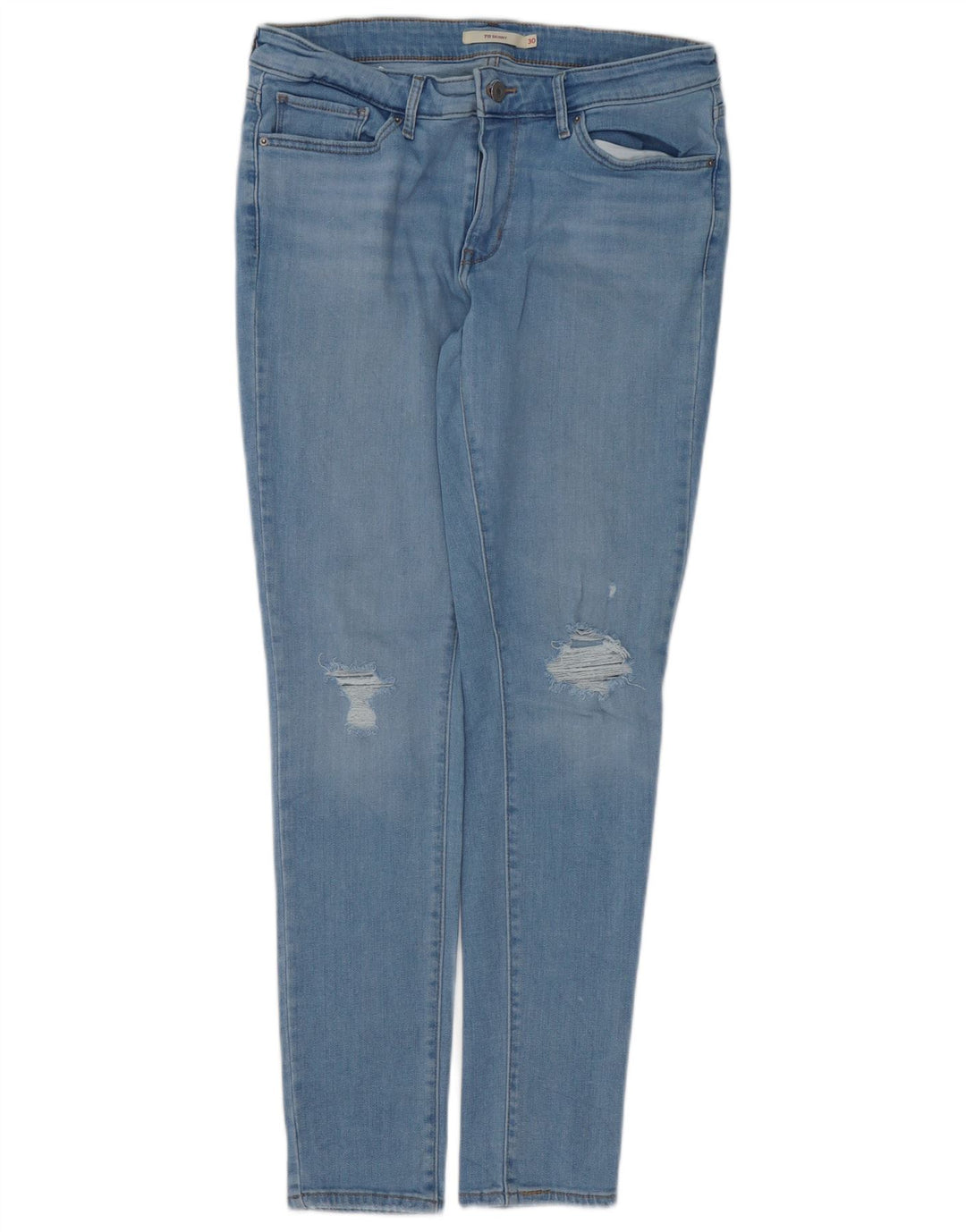 LEVI'S Jeans ajustados desgastados 711 para mujer W30 L30 Algodón azul