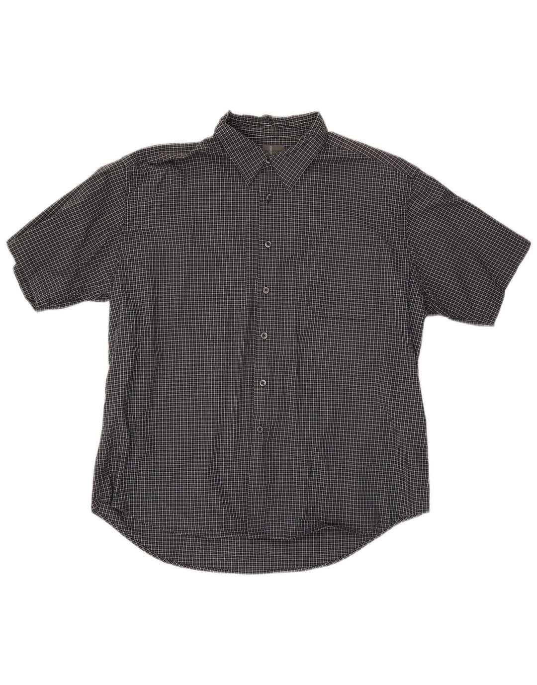 Dockers Camisa Manga Corta Hombre 2XL Algodón A Cuadros Negro