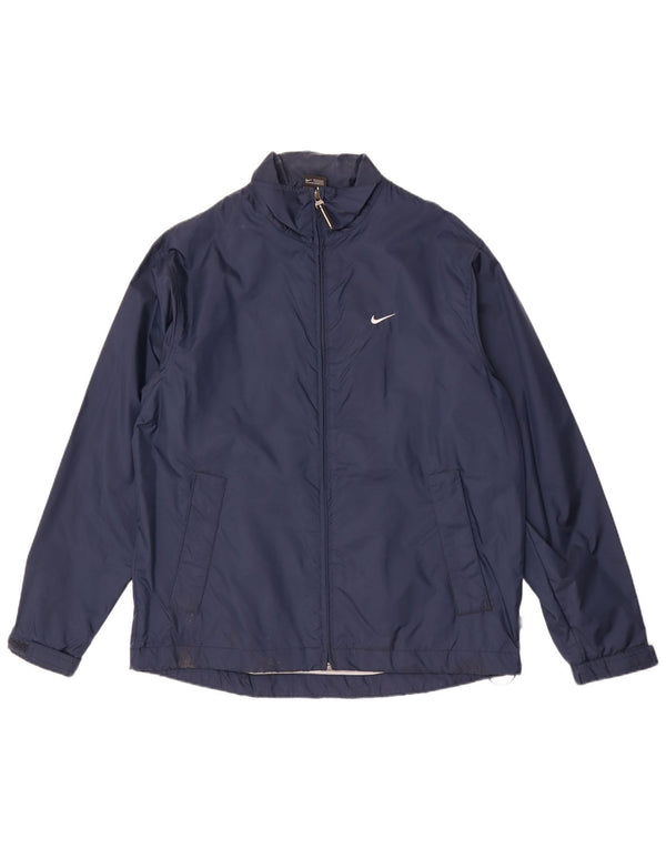 Nike Chaqueta impermeable para hombre UK 38 Medium Azul marino Nylon