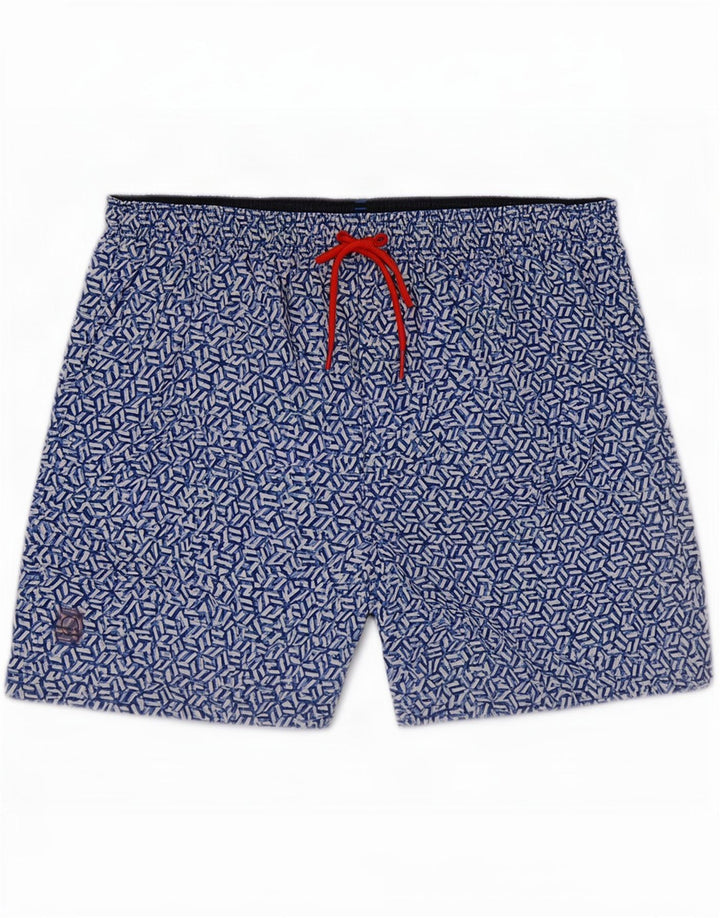 Marks & Spencer - Bañador para hombre, talla grande, color azul, poliéster geométrico