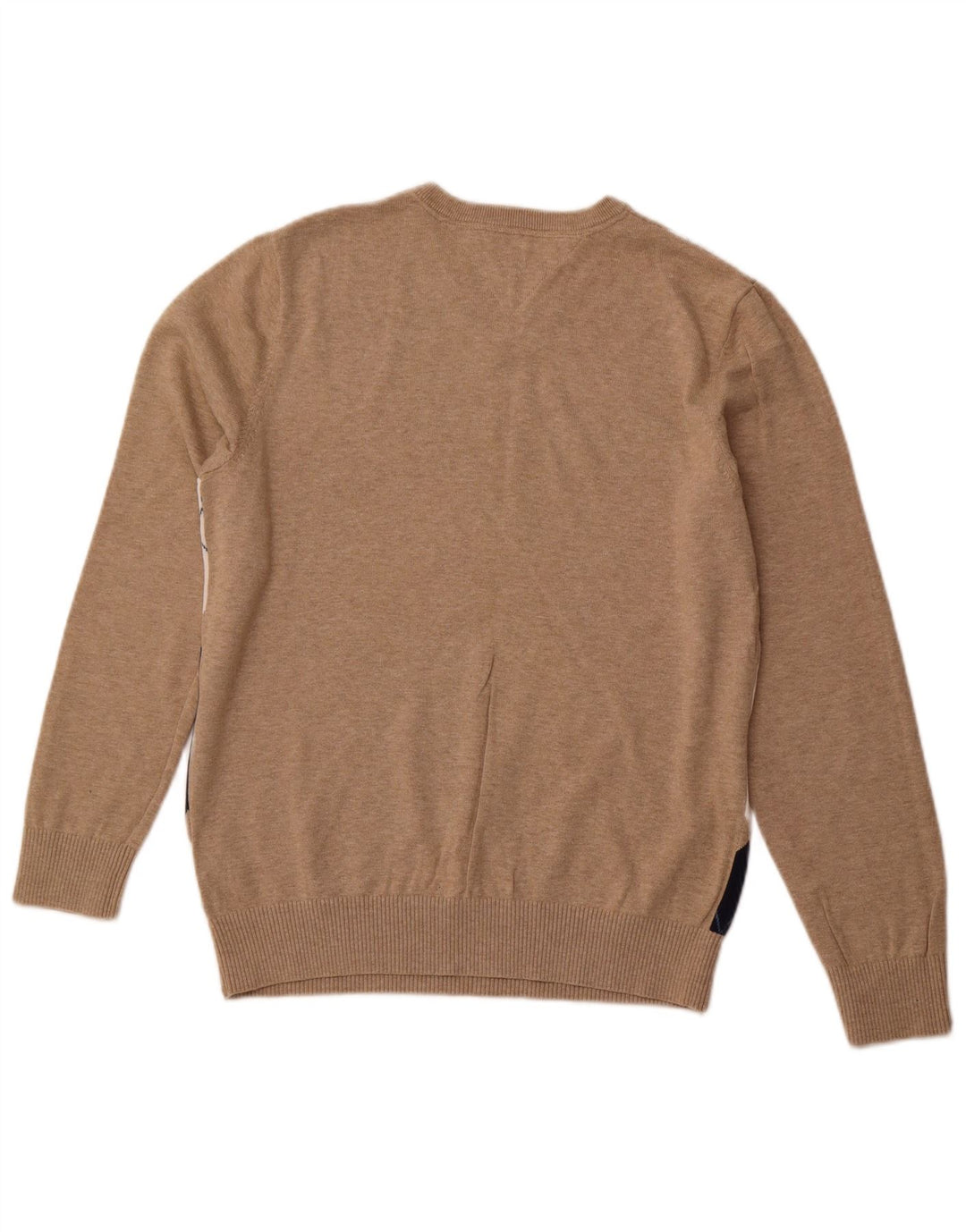 TOMMY HILFIGER Jersey con cuello en V para hombre Medium Beige Argyle/Diamond