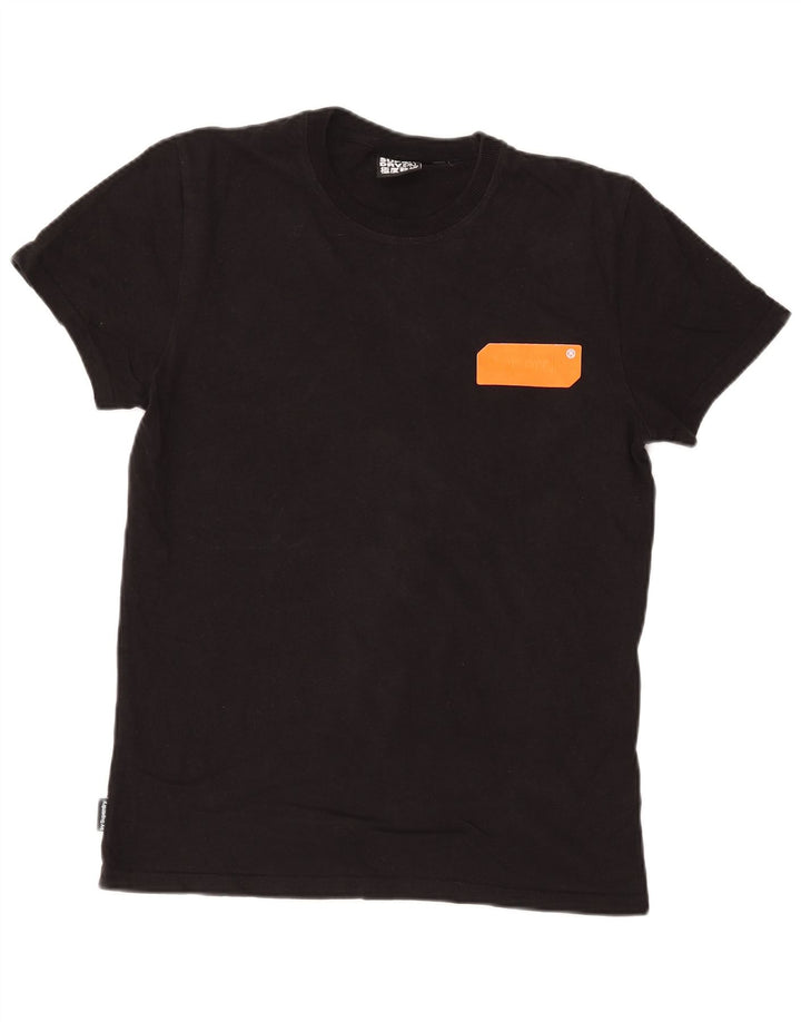 Superdry Camiseta para hombre Top grande de algodón negro