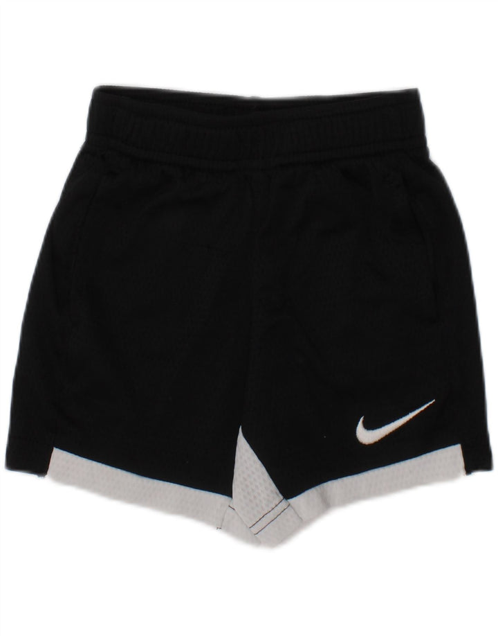 Nike - Pantalones cortos deportivos para bebé niño (18-24 meses), color negro