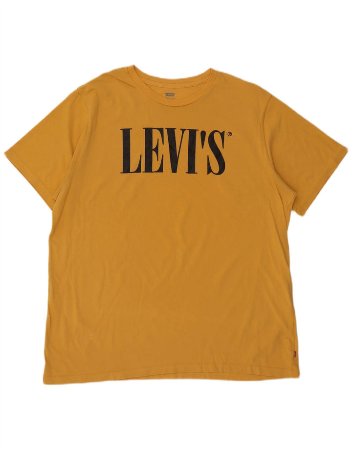 Levi's Camiseta con gráfico relajado para hombre Top XL Algodón amarillo