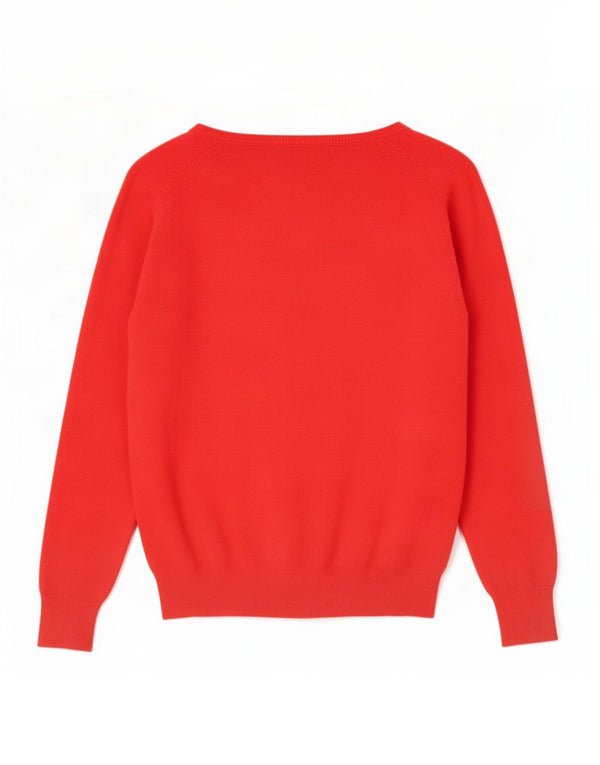 Zara Mujer Cárdigan Suéter UK 40 XL Algodón Rojo