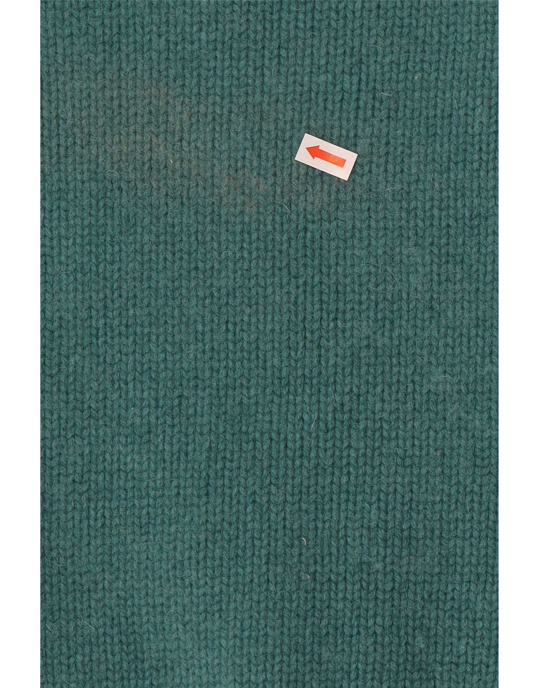 Weird Fish Suéter con cuello y cremallera para mujer UK 10 Small Green Wool