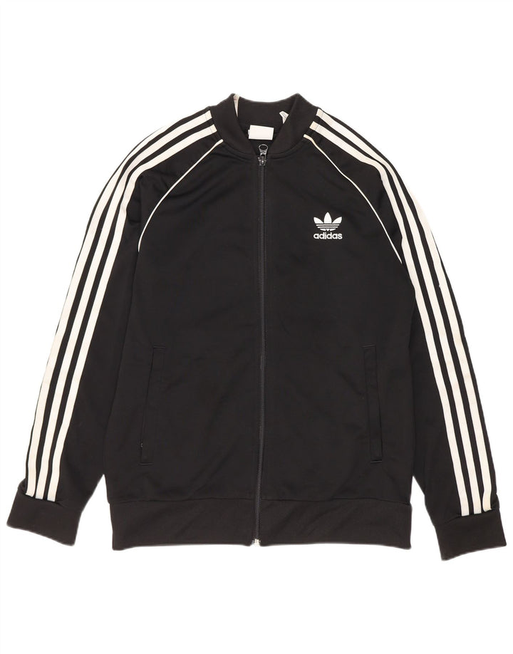Adidas Chaqueta de chándal para niño 12-13 años Negro Poliéster