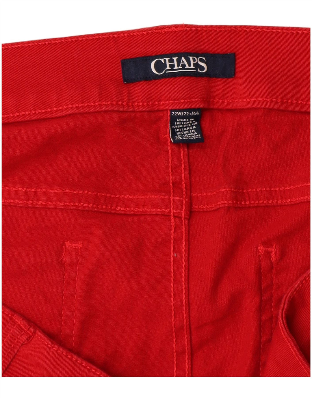 CHAPS Bermudas para mujer, pantalones cortos casuales US 22 3XL W44 algodón rojo