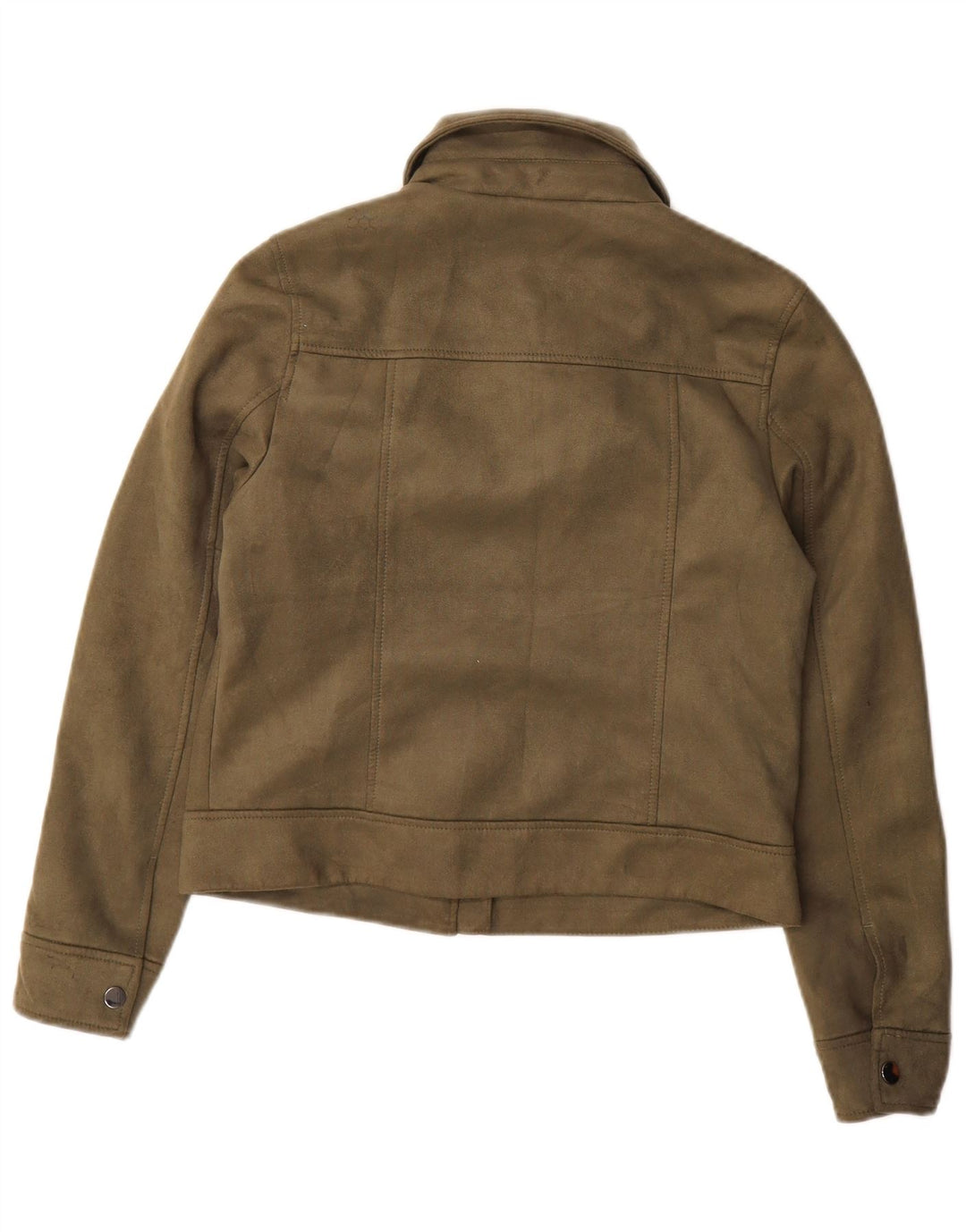 Marks & Spencer Chaqueta Bomber para Mujer UK 10 Small Caqui Poliéster