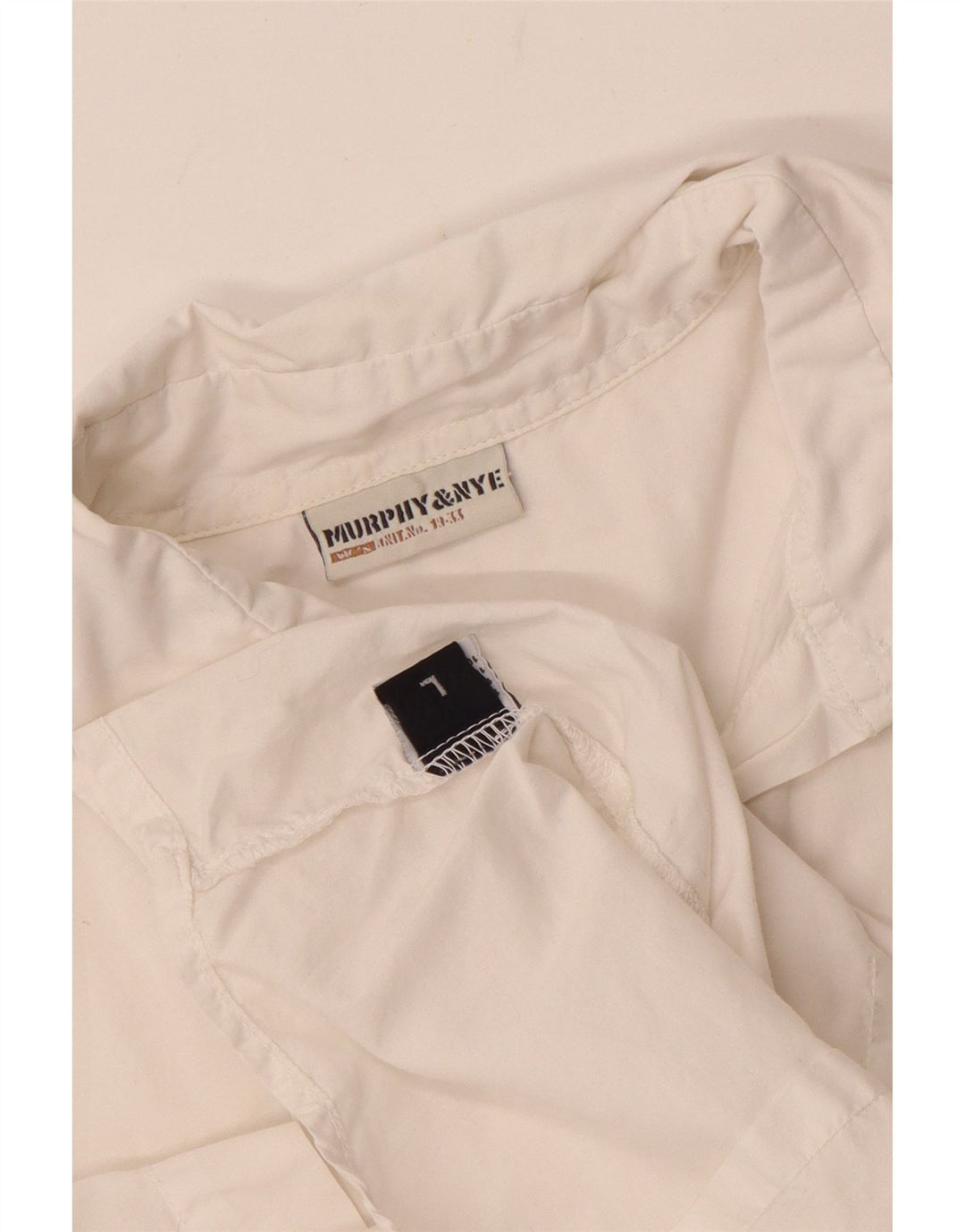 MURPHY & NYE Camisa de manga corta para mujer UK 44 Grande Algodón blanco