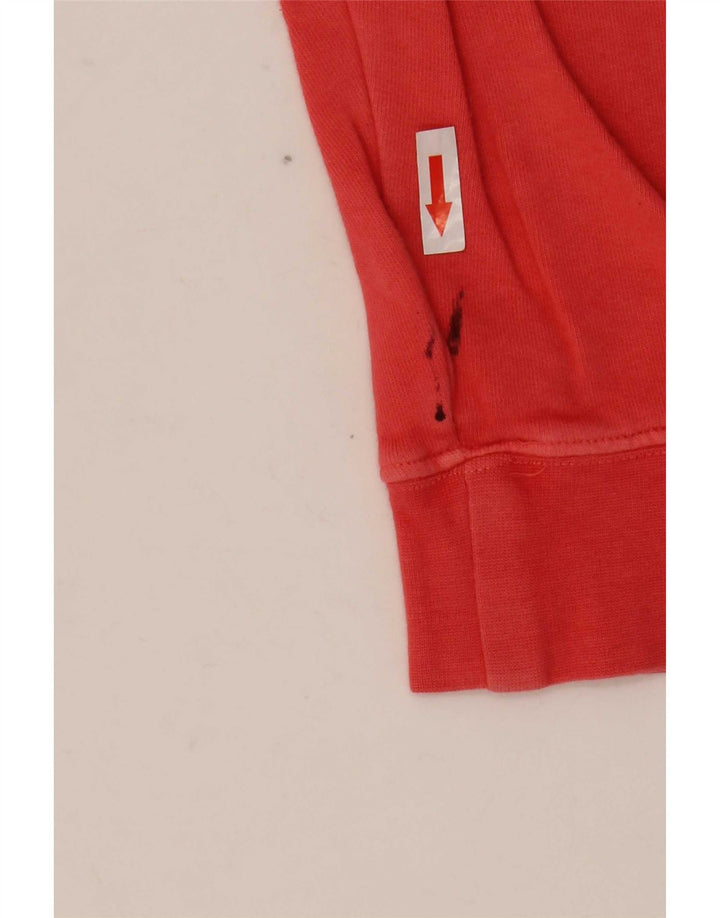 Topshop Sudadera extragrande con estampado gráfico para mujer, talla 40, algodón rosa medio