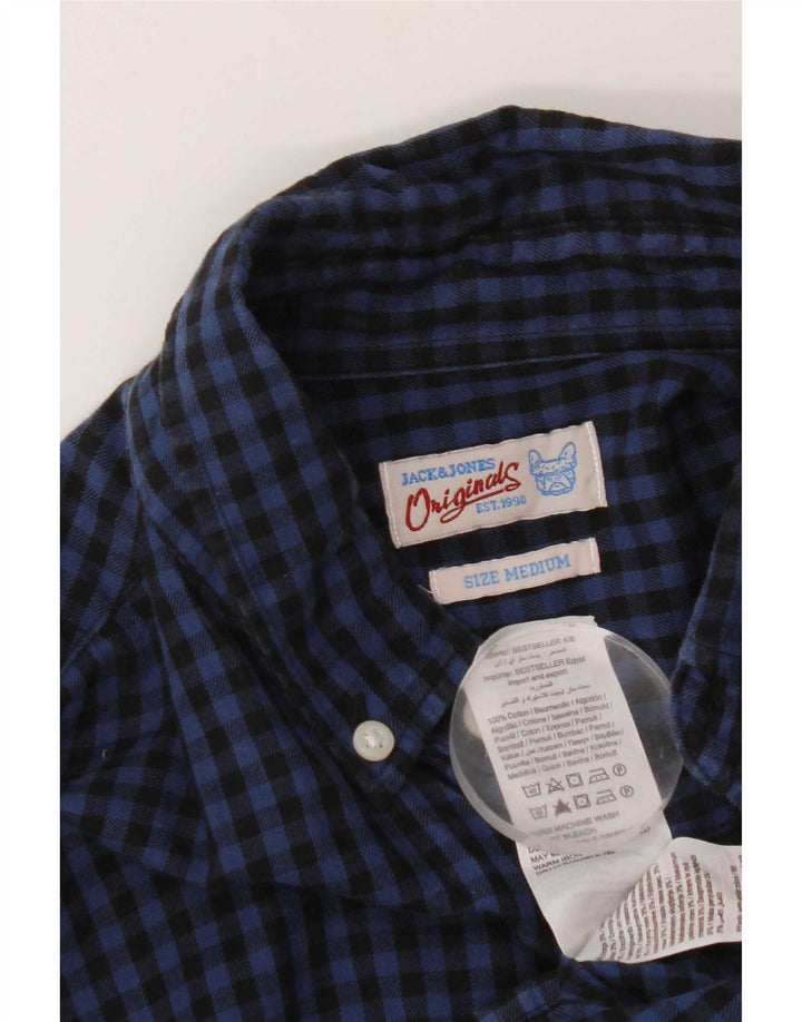 Camisa Jack & Jones Hombre Algodón Vichy Azul Marino Mediano