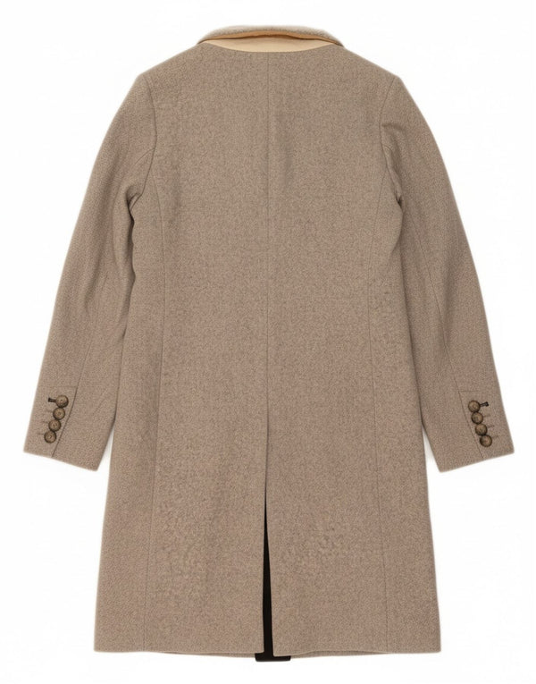 TOMMY HILFIGER Womens Overcoat US 4 Small Grey Wool