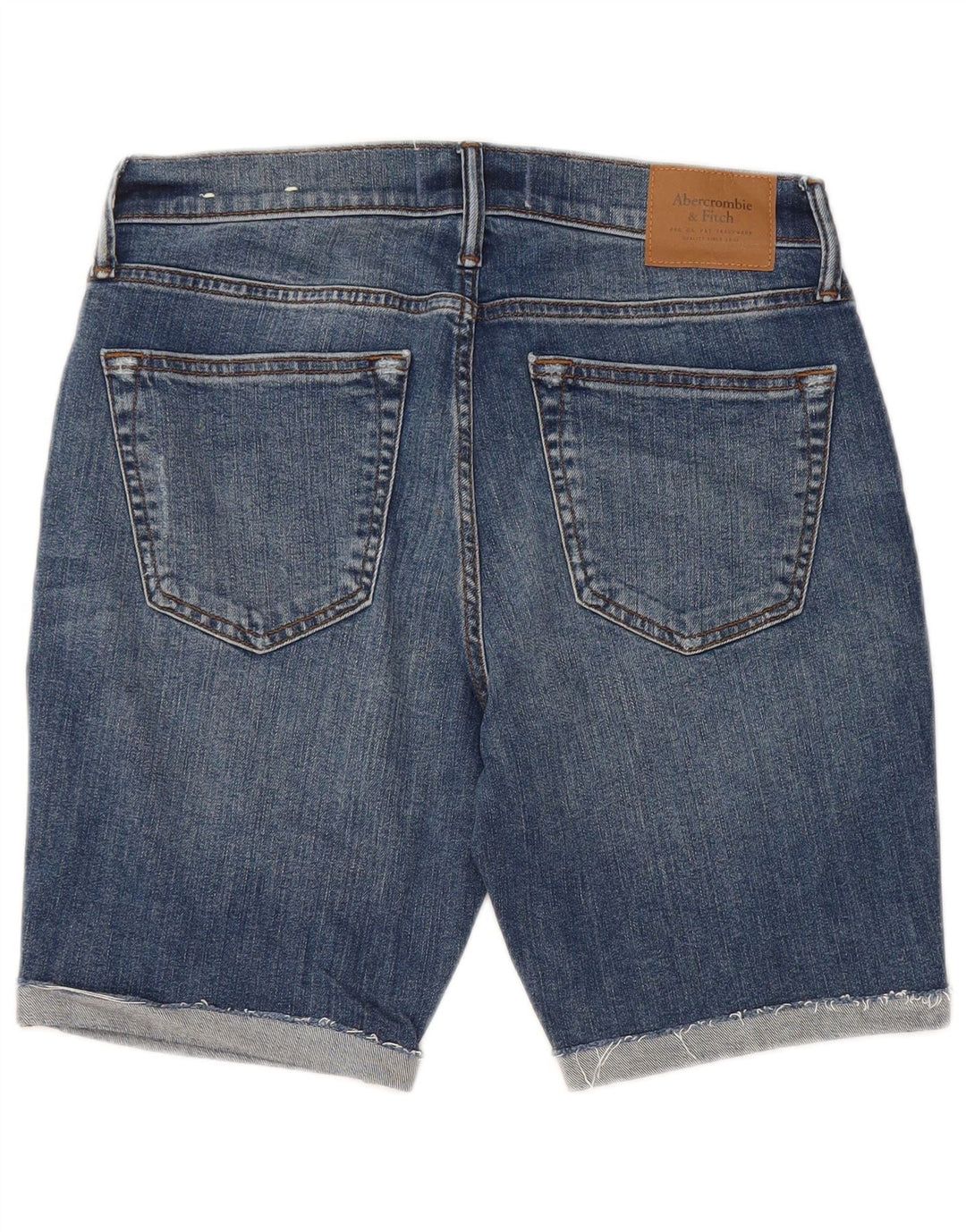 Abercrombie & Fitch Shorts De Mezclilla Desgastados W30 Algodón Azul Medio