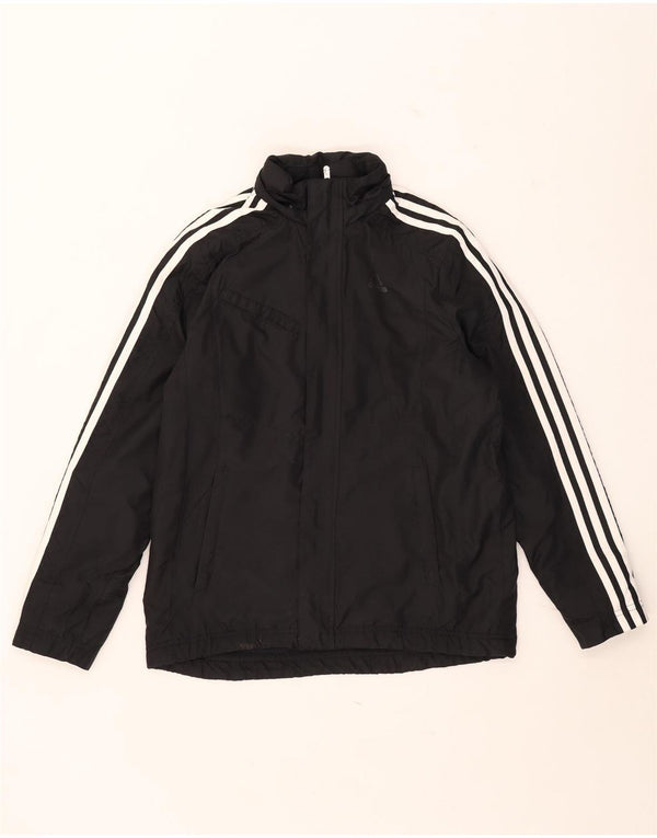 Adidas Chaqueta cortavientos con capucha para niño 13-14 años Negro Poliéster