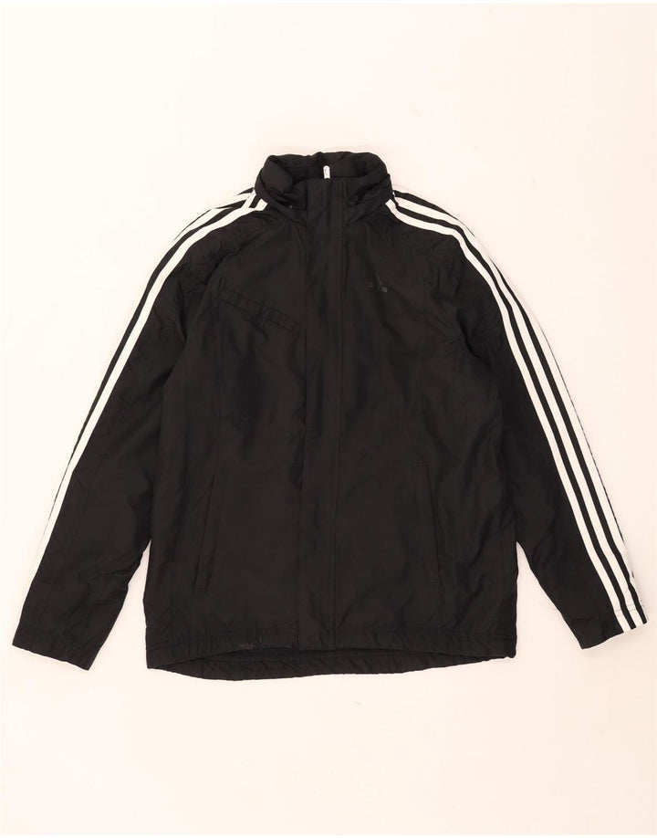 Adidas Chaqueta cortavientos con capucha para niño 13-14 años Negro Poliéster