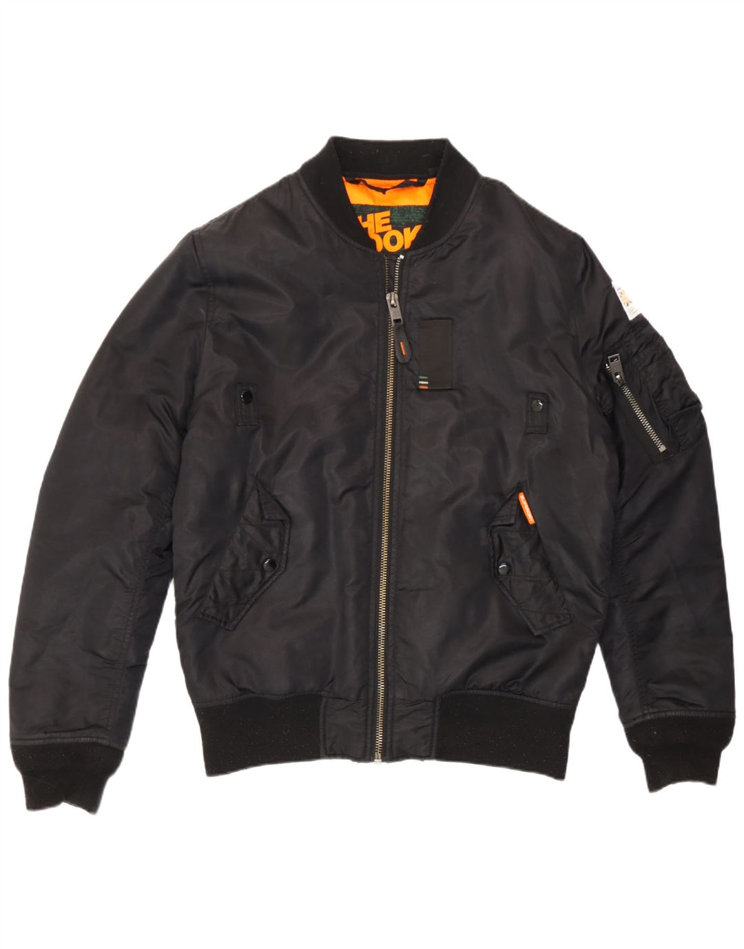 Superdry Chaqueta Bomber The Rookie para Hombre Reino Unido 40 Grande Negro