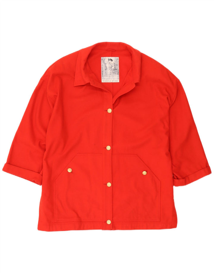 Marina Sport Chaqueta de manga 3/4 para mujer talla 21 mediana roja