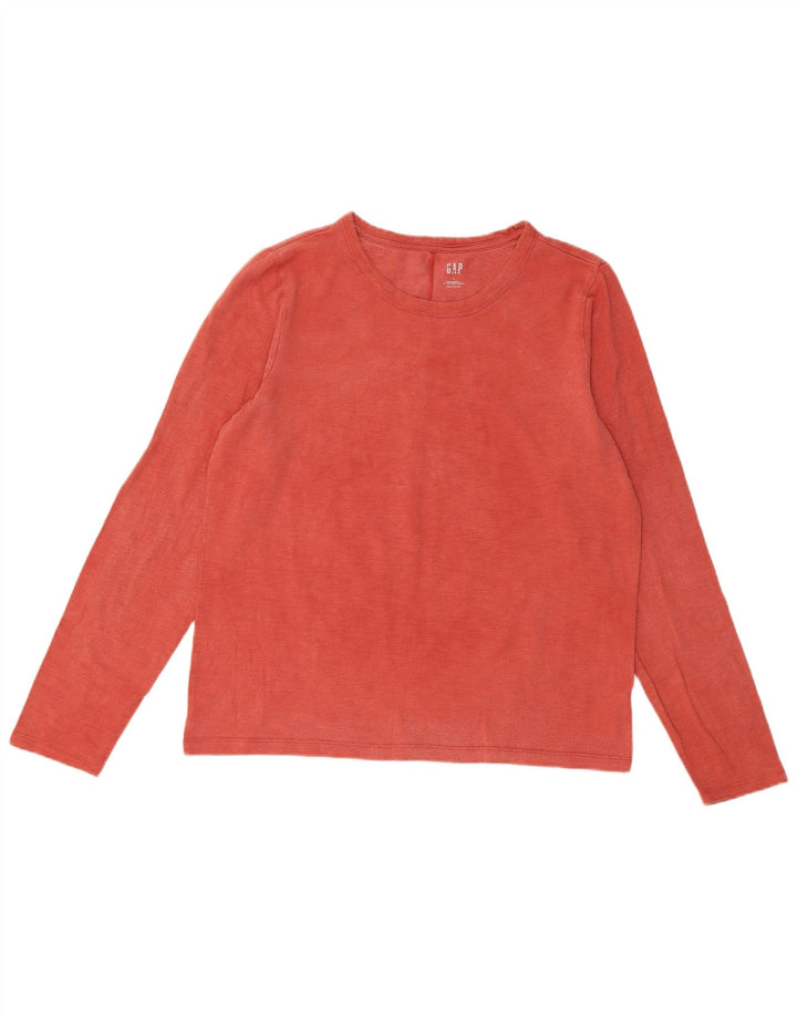 Gap Top Mujer Manga Larga UK 44 Grande Algodón Rojo