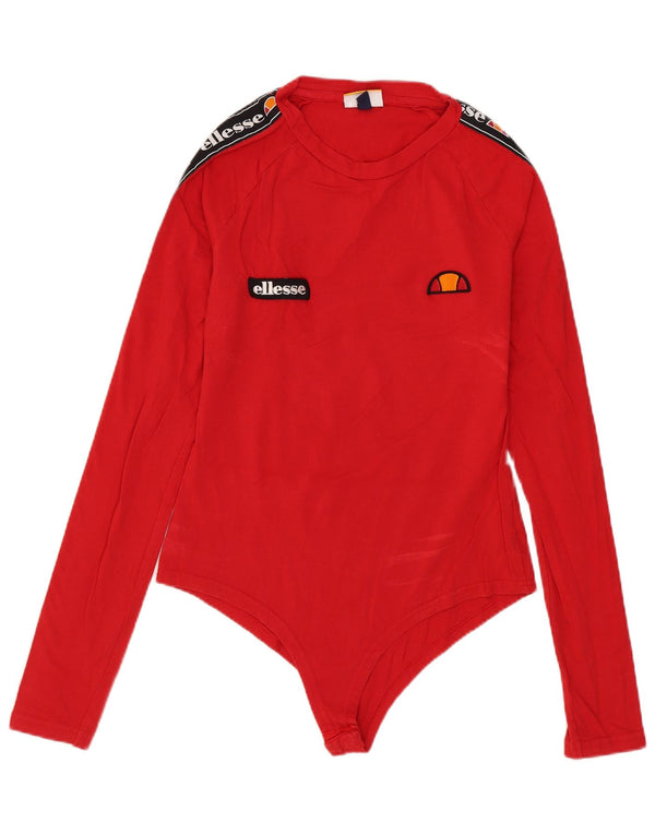 Body gráfico para mujer Ellesse UK 40 Small Rojo Colorblock Algodón
