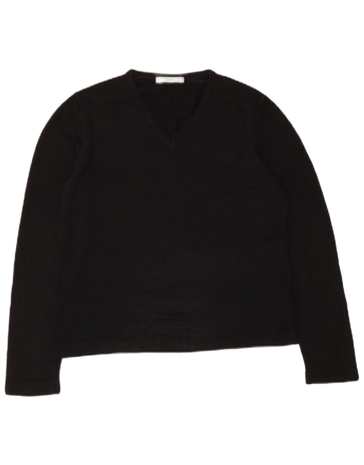 Marks & Spencer Top corto para mujer de manga larga UK 44 Acrílico negro mediano