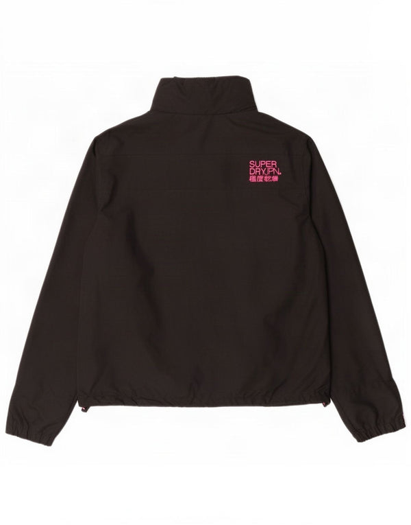 Superdry Mujer The Windcheater Chubasquero UK 40 XL Nylon Negro