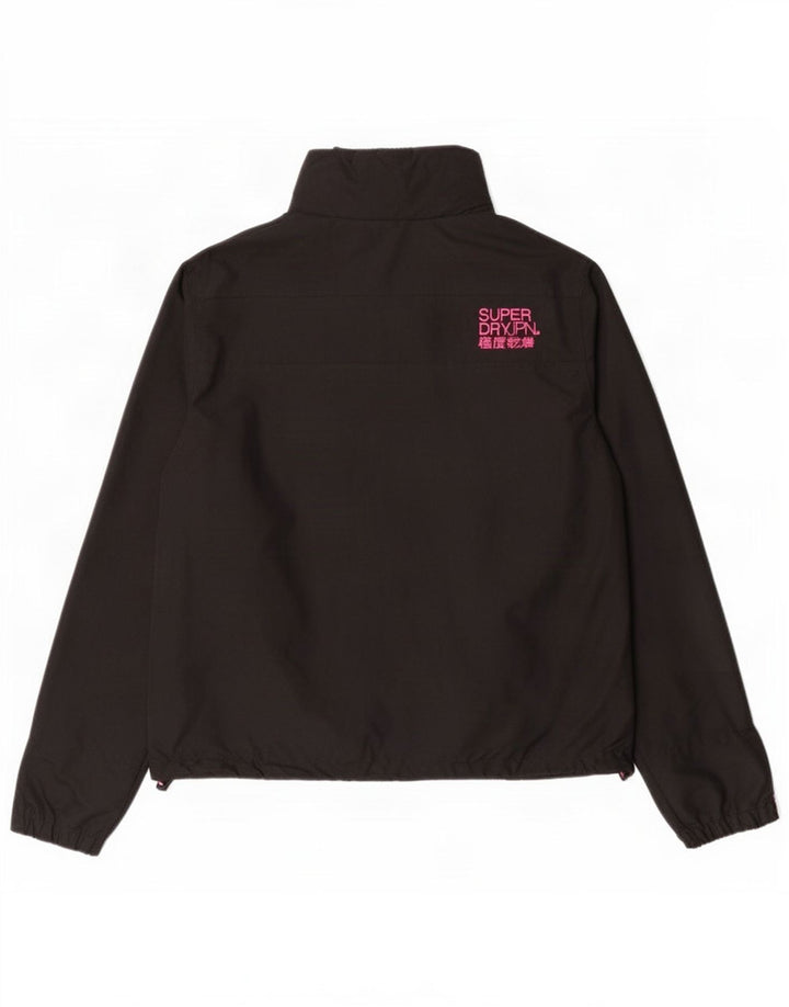 Superdry Mujer The Windcheater Chubasquero UK 40 XL Nylon Negro