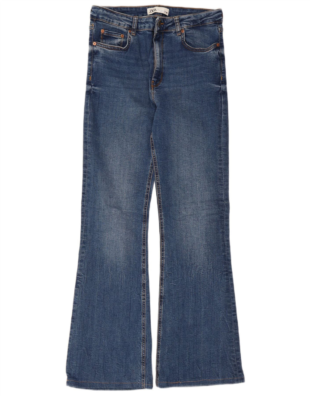 Zara Jeans Acampanados EU 40 Medium W30 L30 Azul