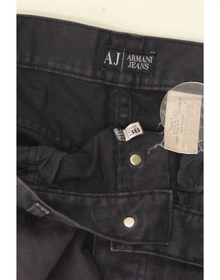 Armani Jeans Rectos Hombre W36 L28 Algodón Azul Marino