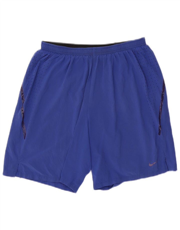 Pantalones cortos deportivos Nike Dri Fit para hombre Poliéster azul medio
