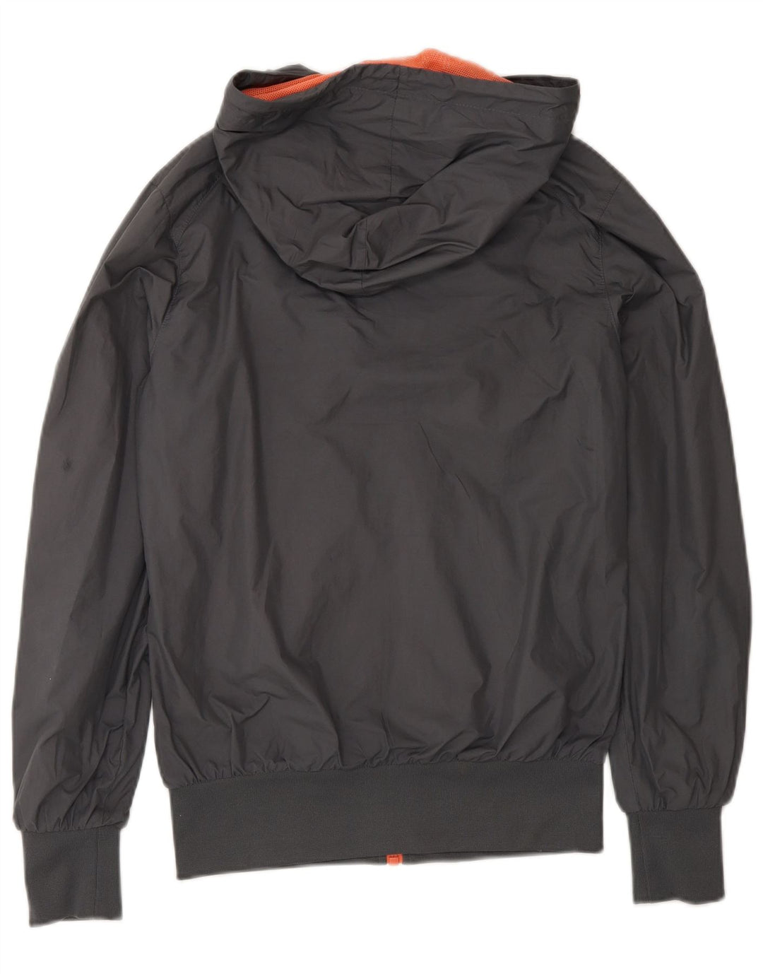 Nike Chaqueta impermeable con capucha para mujer UK 10 Small Gris Poliéster Deportes