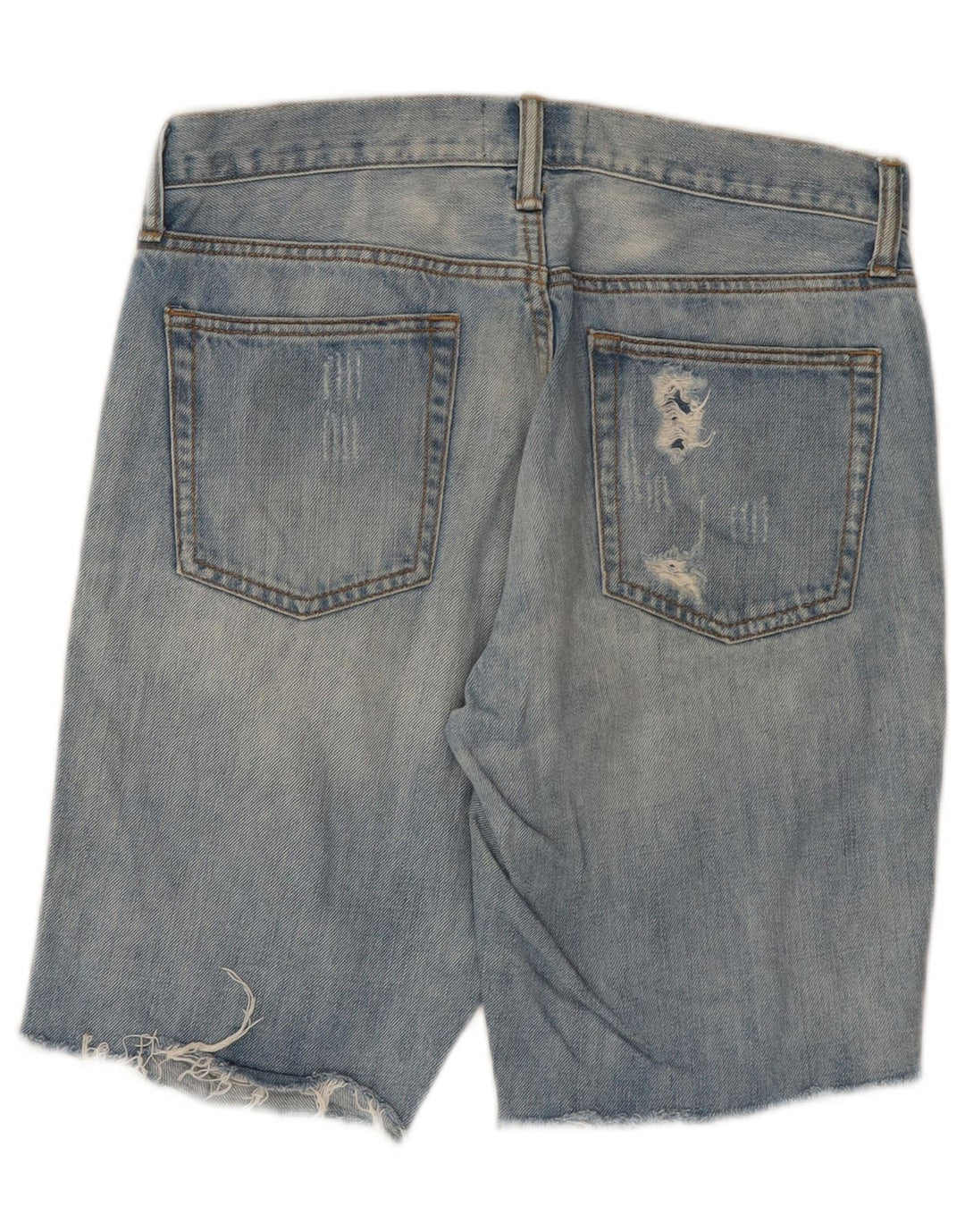 GAP Pantalones cortos de mezclilla delgados desgastados para hombre W31 Algodón azul medio