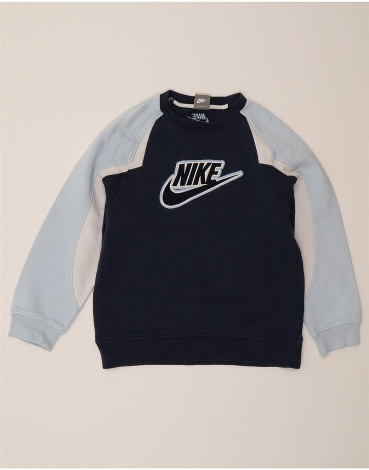 Nike Sudadera para niño Jumper 10-11 años Mediano Azul Marino Colorblock