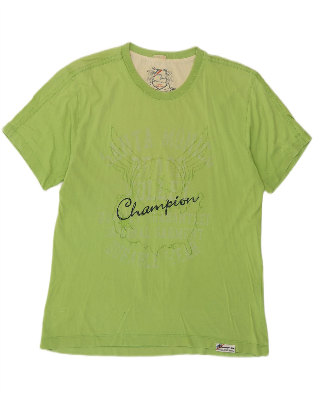 Champion Camiseta Gráfica para Hombre Top Verde Medio