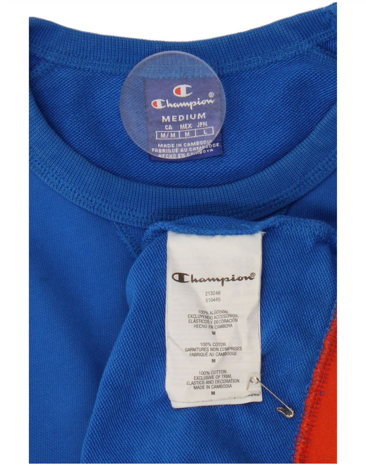 CHAMPION Sudadera gráfica para mujer Jumper UK 14 Medium Blue Colourblock