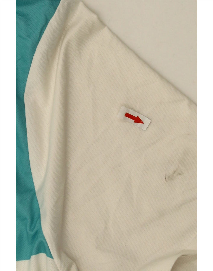 Nike Polo Dri Fit para hombre XL Blanco Colorblock Poliéster