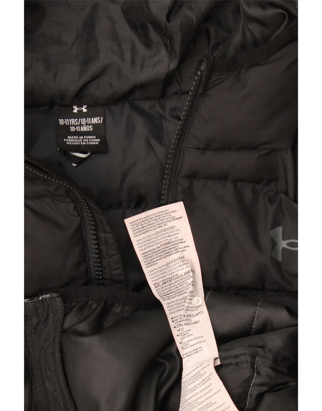 Under Armour Chaqueta acolchada con gráfico para niños 10-11 años Bloque de color negro