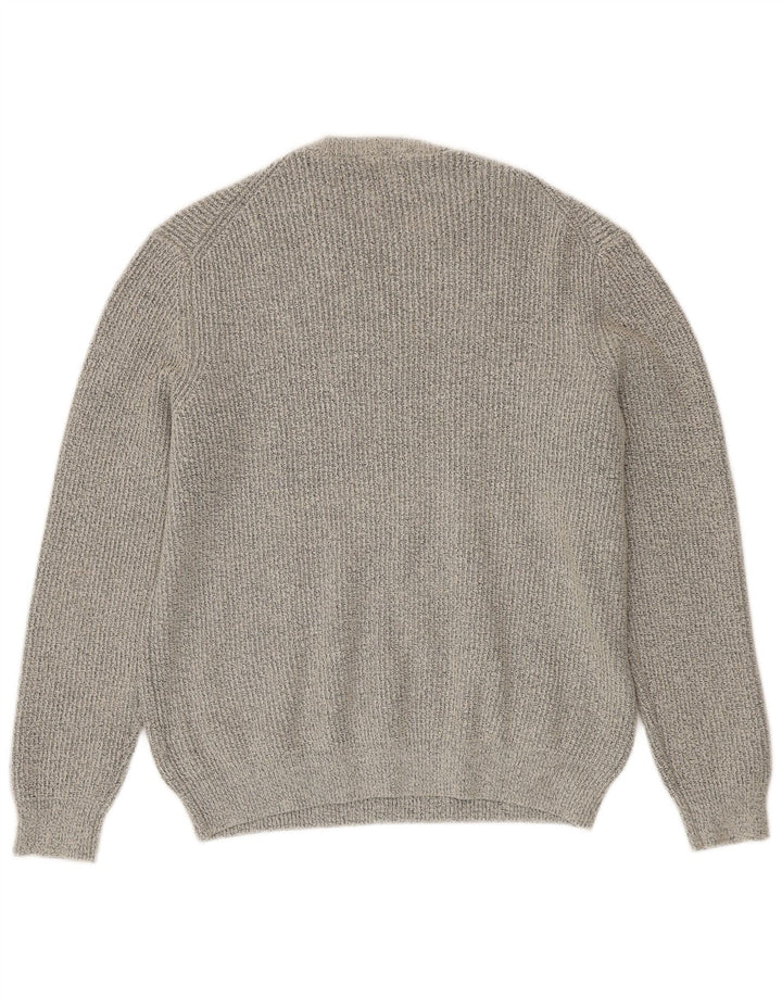 Marks & Spencer - Jersey de cuello redondo para hombre, talla grande, poliamida gris
