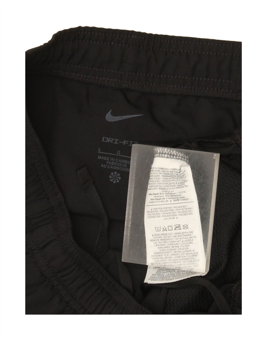 Nike - Pantalones de chándal Dri Fit para mujer, talla 40, talla grande, poliéster negro