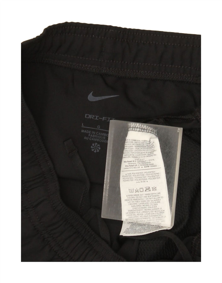 Nike - Pantalones de chándal Dri Fit para mujer, talla 40, talla grande, poliéster negro