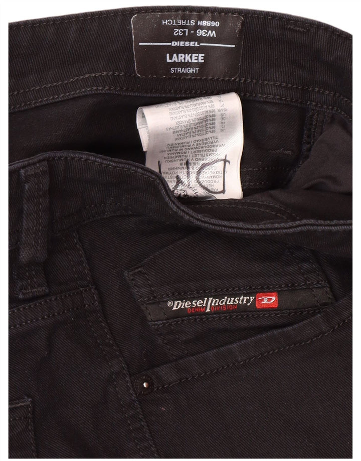 DIESEL Vaqueros rectos Larkee para hombre W36 L32 Algodón negro