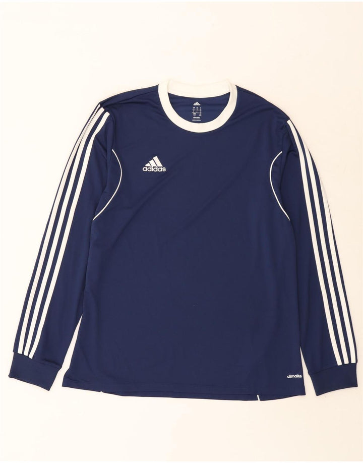 Adidas Mens Climalite Top Manga Larga Grande Azul Marino Poliéster